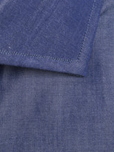 Contemporary Fit, Cut-away Collar, 2 Button Cuff Shirt in a Plain Navy Poplin Cotton