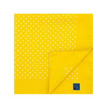 Yellow Silk Handkerchief with White Medium Spots