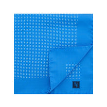 Blue Silk Handkerchief with White Pin Spots