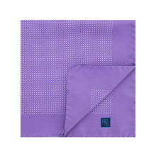 Lilac Silk Handkerchief with White Pin Spots
