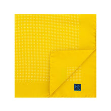 Yellow Silk Handkerchief with White Pin Spots