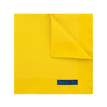 Yellow Silk Handkerchief with White Pin Spots
