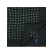 Black Silk Handkerchief with White Pin Spots