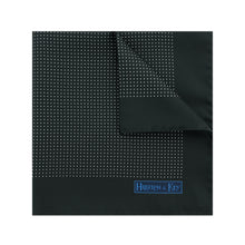 Black Silk Handkerchief with White Pin Spots