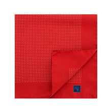 Red Silk Handkerchief with White Pin Spots