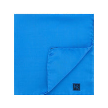 Plain Blue Silk Handkerchief