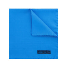 Plain Blue Silk Handkerchief