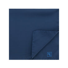 Plain Dark Navy Silk Handkerchief