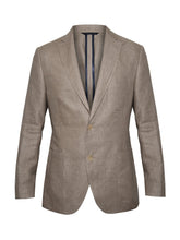 Beige Herringbone Linen Jacket