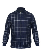 Navy & Cream Check Jacket