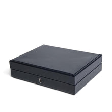Navy Leather 15 Cufflink Box