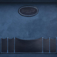 Navy Leather 15 Cufflink Box