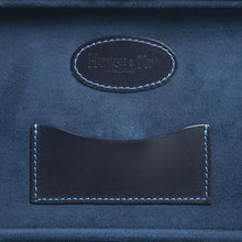 Navy Leather 8 Cufflink Box