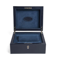 Navy Leather Two Watch Box