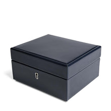 Navy Leather Two Watch Box
