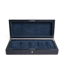 Navy Leather Five Watch Box