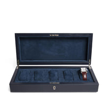 Navy Leather Five Watch Box