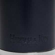 Navy Leather 10oz Hunter Flask
