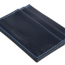 Navy Leather Double Sided Card Case