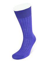 Short Plain Violet Cotton Socks