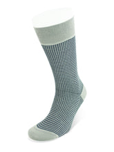 Short Grey & Navy Houndstooth Cotton Socks