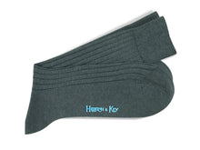 Short Plain Dark Grey Cotton Socks