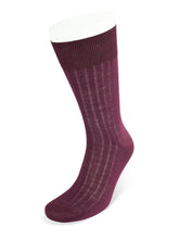 Short Plain Dark Red Cotton Socks