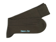 Short Plain Brown Cotton Socks
