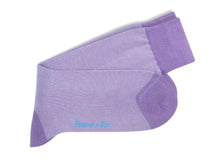 Short Purple Pin Dot Cotton Socks