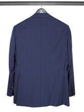 2 Piece, Blue Checked Single Breasted Suit