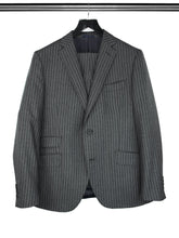2 Piece, Grey Pinstriped Single Breasted Woollen & Cashmere Suit
