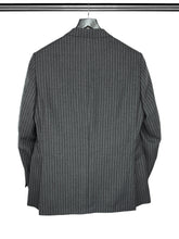 2 Piece, Grey Pinstriped Single Breasted Woollen & Cashmere Suit