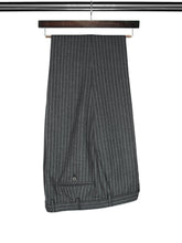 2 Piece, Grey Pinstriped Single Breasted Woollen & Cashmere Suit