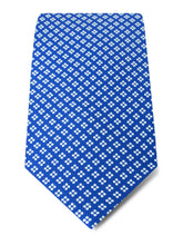 Royal Blue Printed Silk Tie with White Neat Spots