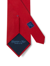Plain Red Printed Silk Tie