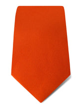Plain Orange Printed Silk Tie
