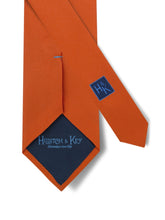 Plain Orange Printed Silk Tie