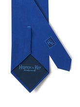 Plain Navy Printed Silk Tie