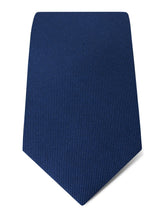 Plain Dark Navy Printed Silk Tie