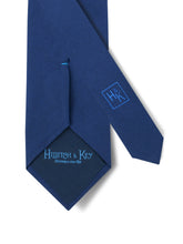 Plain Dark Navy Printed Silk Tie