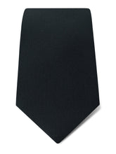 Plain Black Printed Silk Tie