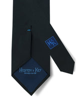 Plain Black Printed Silk Tie