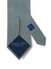 Plain Grey Printed Silk Tie