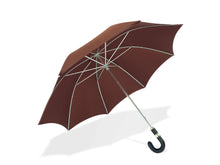 Brown Umbrella with Leather Handle